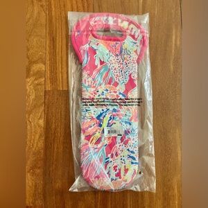 Lilly Pulitzer Pink and Blue Wine Tote Cooler Bag
